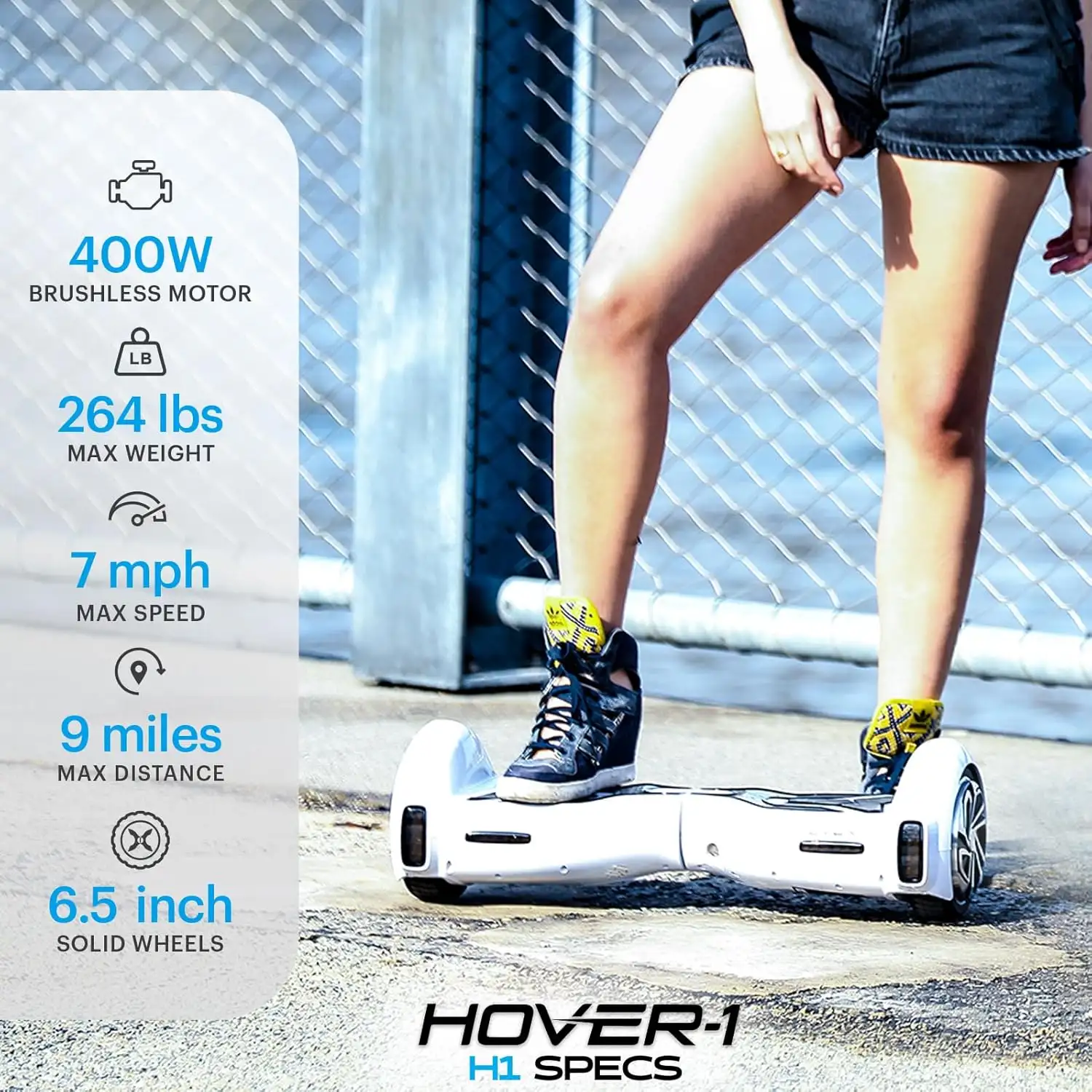 Hover-1 H1 Electric Self Balancing Hoverboard with 9 mph Max Speed, Dual 200W Motors - 81nlaxhbl._ac_sl1500_